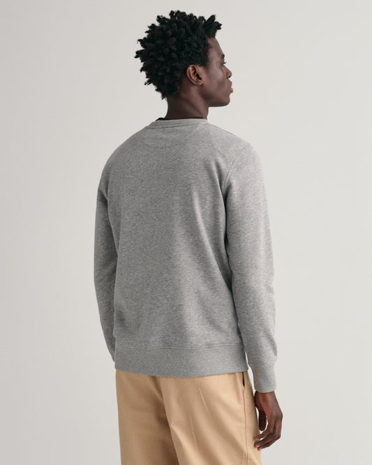 Bluza męska z okrągłym dekoltem regular fit szara