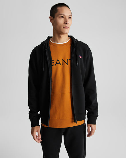 Bawełniana bluza męska z kapturem regular fit czarna