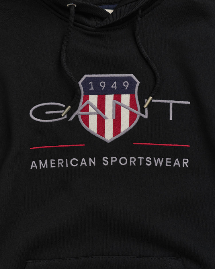 Bluza męska z kapturem regular fit czarna