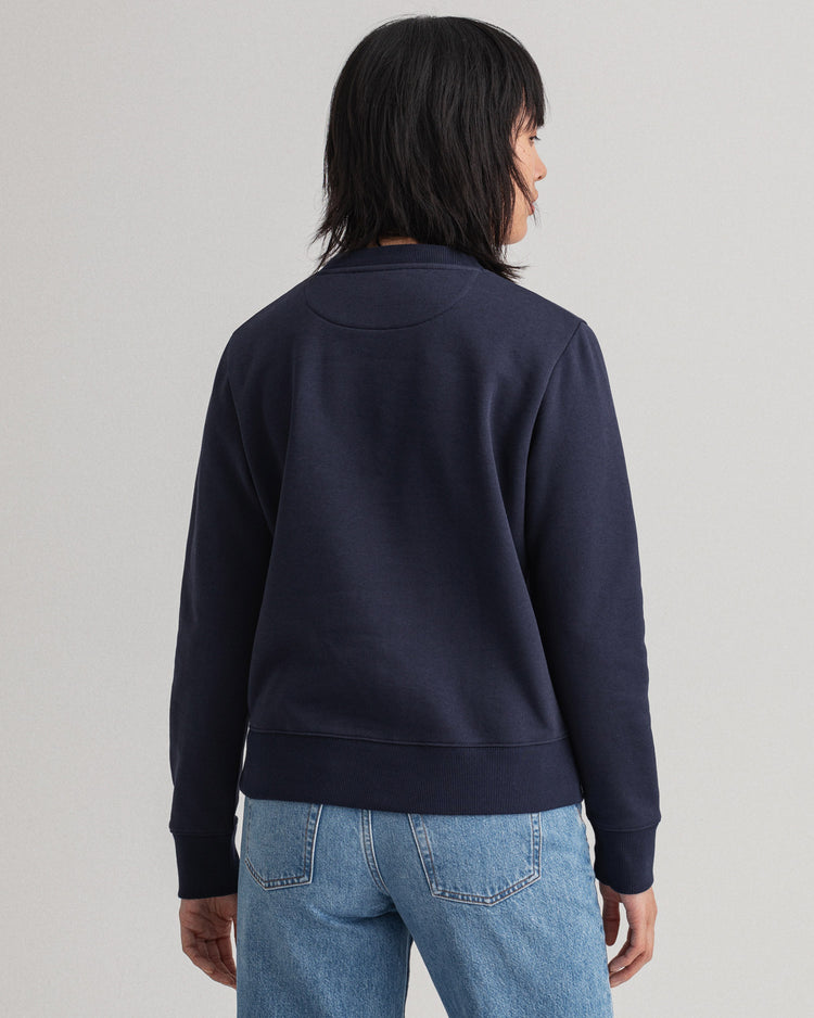 Damska bluza z nadrukiem z okrągłym dekoltem