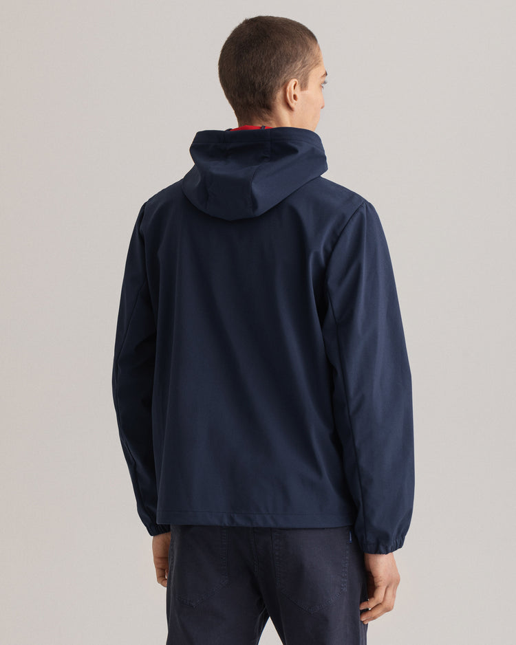 Kurtka męska z zamkiem i z długim rękawem granatowa