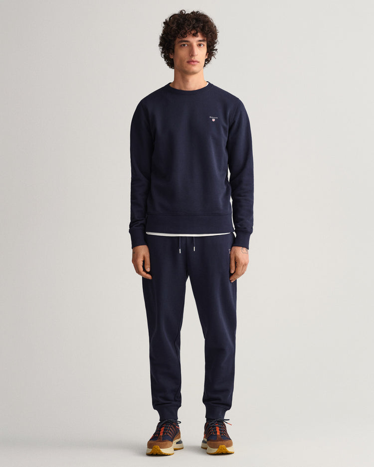 Spodnie dresowe męskie relaxed fit granatowe