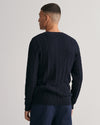 Sweter męski z okrągłym dekoltem regular fit granatowy
