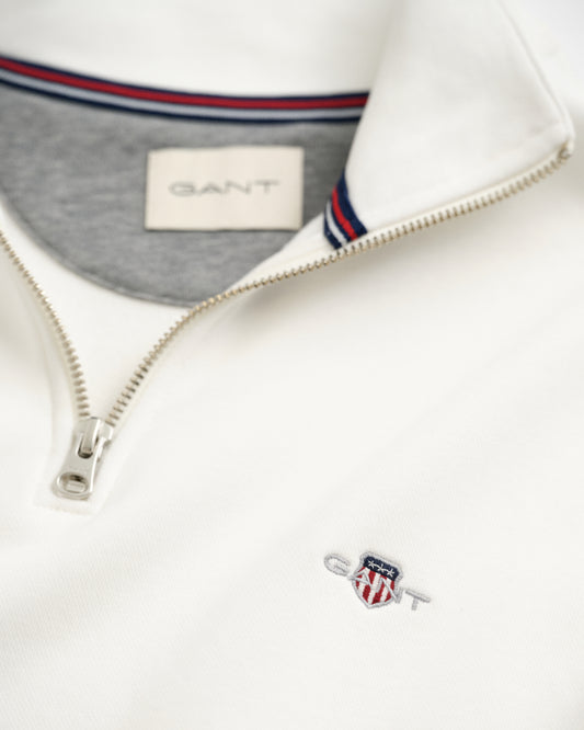 Bluza Shield męska half zip regular fit kremowa