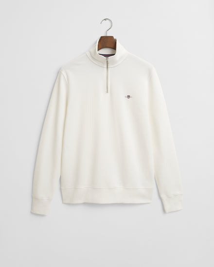 Bluza Shield męska half zip regular fit kremowa