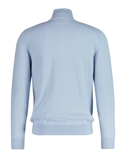 Bawełniany sweter męski z długim rękawem half zip regular fit