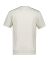 T-shirt męski z nadrukiem regular fit kremowy