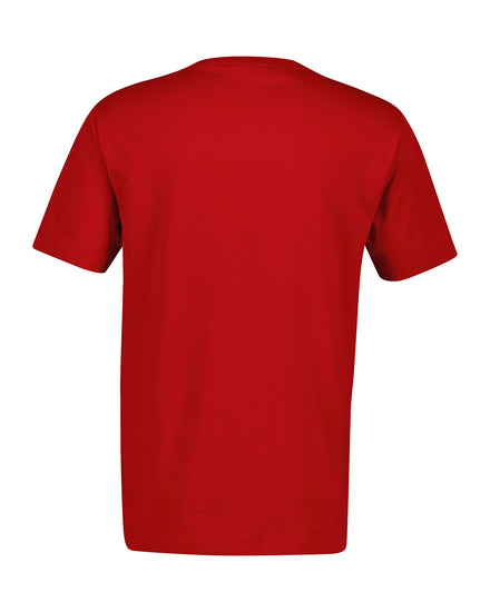 T-shirt męski z nadrukiem regular fit czerwony