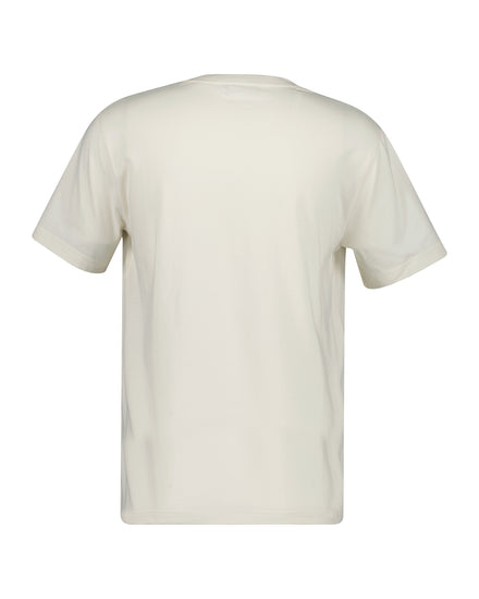 T-shirt męski z nadrukiem okrągły kołnierzyk regular fit biały