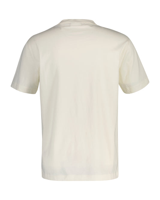 T-shirt męski z okrągłym kołnierzykiem regular fit biały