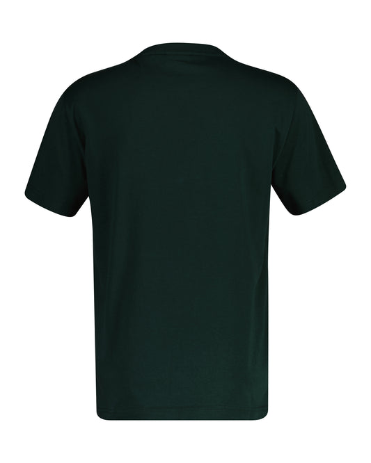T-shirt męski z okrągłym kołnierzykiem regular fit zielony