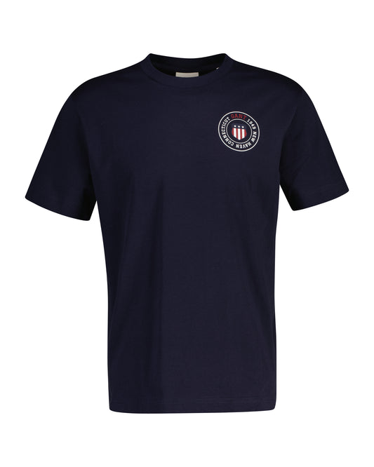 T-shirt męski z krótkim rękawem i okrągłym kołnierzykiem regular fit