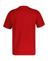 T-shirt męski z okrągłym kołnierzykiem regular fit czerwony