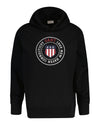 Bluza męska z kapturem z nadrukiem regular fit czarna