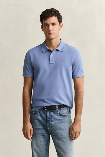 Bawełniana koszulka polo męska z krótkim rękawem regular fit