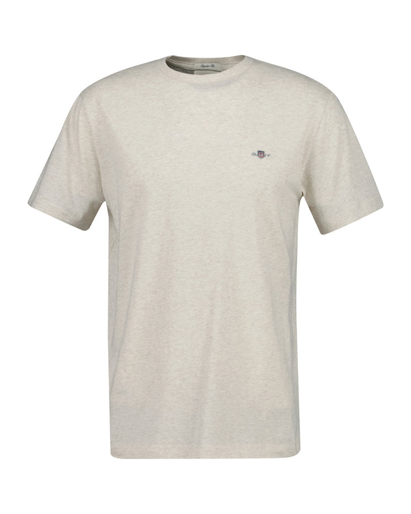 Bawełniana koszulka męska z nadrukiem okrągły dekolt regular fit