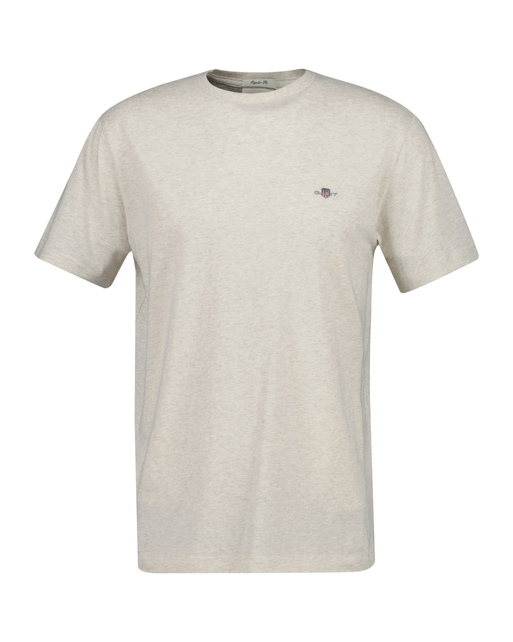 Bawełniana koszulka męska z nadrukiem okrągły dekolt regular fit