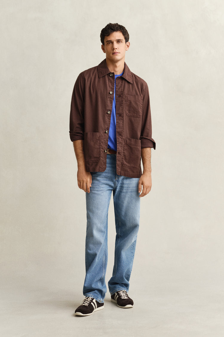 Bawełniana koszulka męska z krótkim rękawem regular fit niebieska