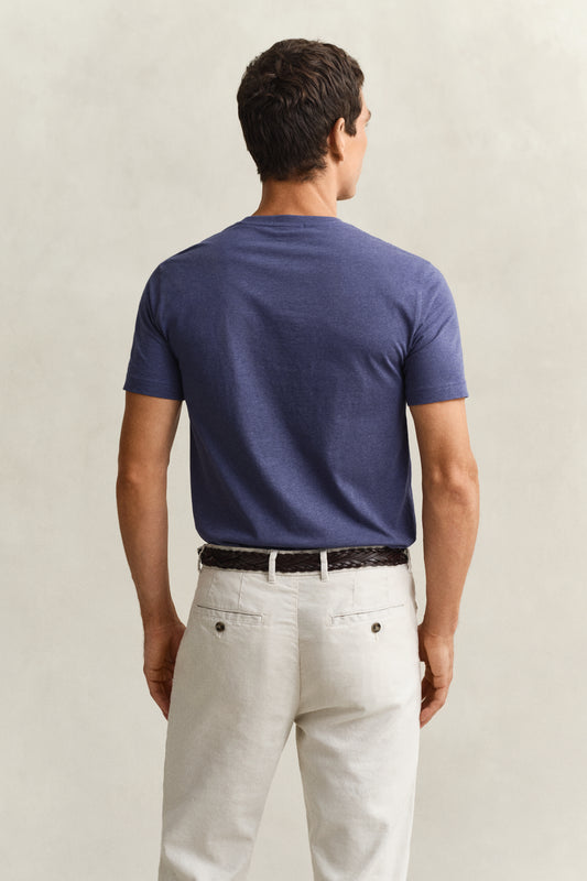 Bawełniany t-shirt męski z okrągłym dekoltem regular fit