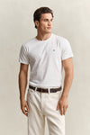 Bawełniany t-shirt męski slim fit biały