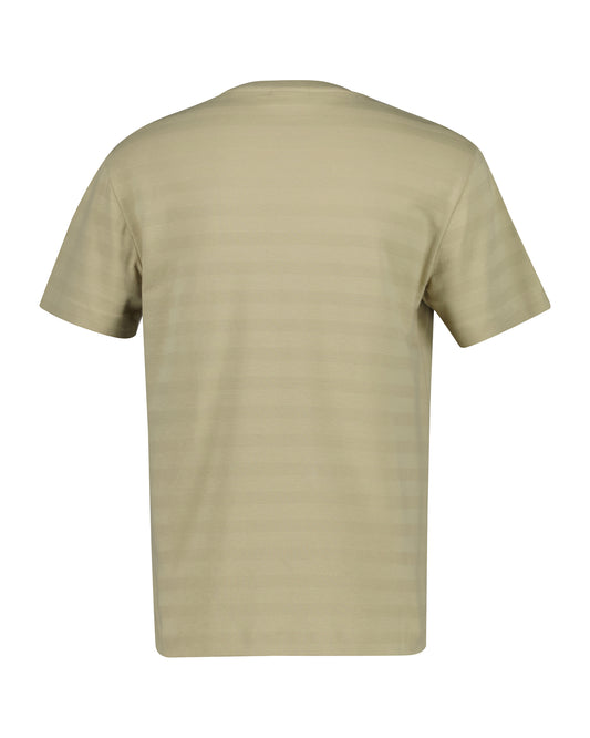 Bawełniany t-shirt męski w paski z okrągłym kołnierzykiem regular fit