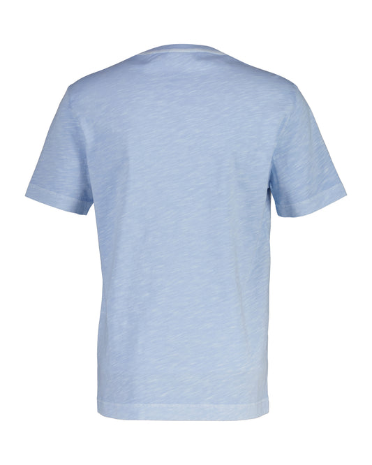 Bawełniany t-shirt męski regular fit błękitny