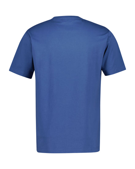 T-shirt męski z nadrukiem regular fit niebieski