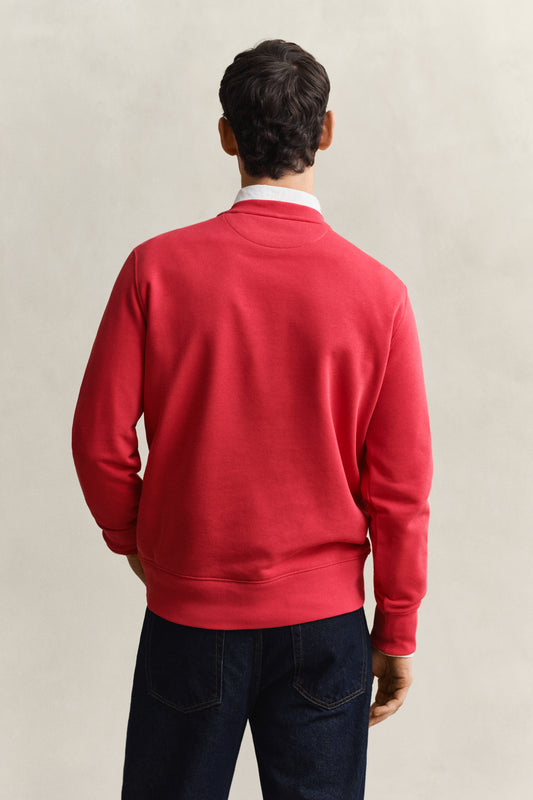 Bluza męska z okrągłym kołnierzykiem i długim rękawem regular fit