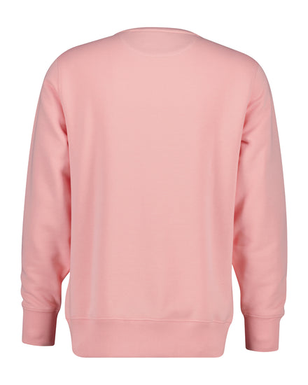 Bluza męska z okrągłym kołnierzykiem regular fit różowa