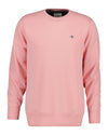 Bluza męska z okrągłym kołnierzykiem regular fit różowa