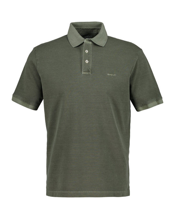 Bawełniana polo męska z krótkim rękawem regular fit zielona