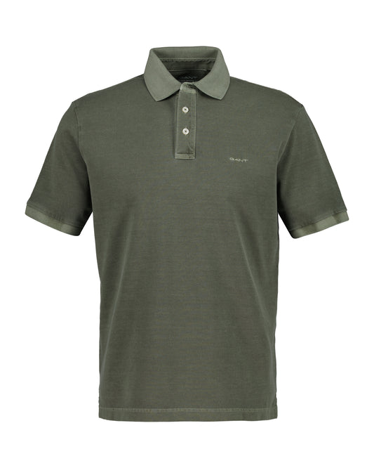 Bawełniana polo męska z krótkim rękawem regular fit zielona