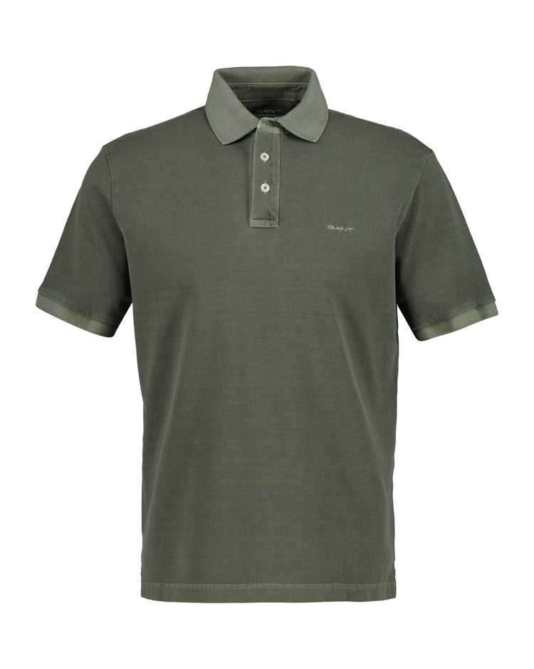 Bawełniana polo męska z krótkim rękawem regular fit zielona