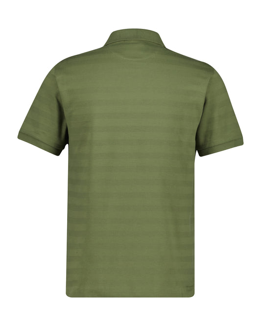 Bawełniane polo męskie w paski z krótkim rękawem regular fit