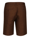 Lniane szorty męskie regular fit brązowe