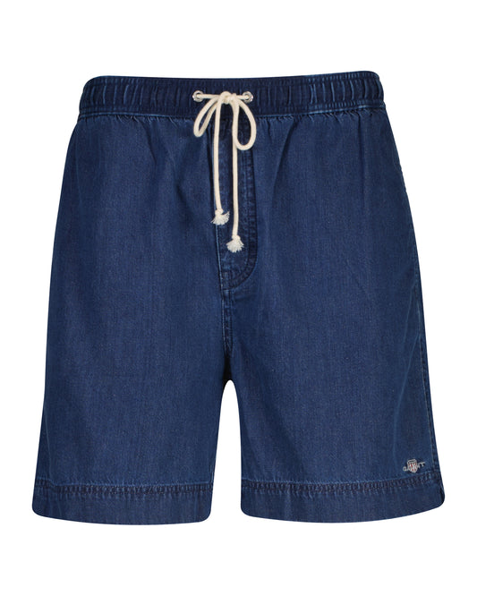 Bawełniane szorty męskie regular fit niebieskie