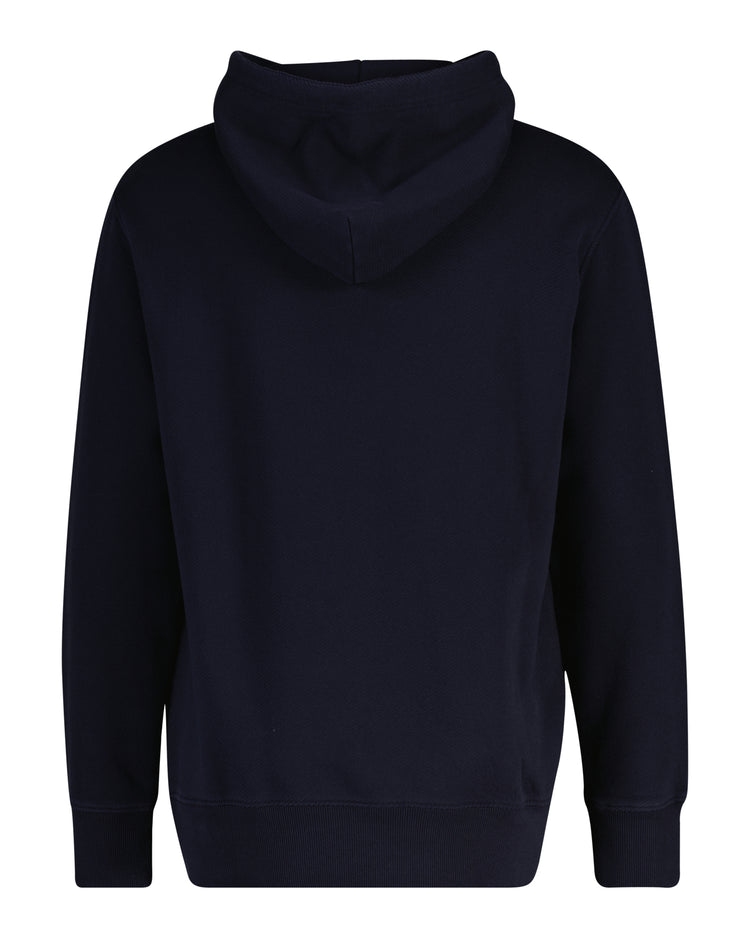 Bawełniana bluza męska z kapturem regular fit granatowa