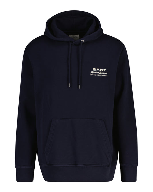 Bawełniana bluza męska z kapturem regular fit granatowa