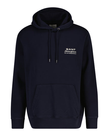 Bawełniana bluza męska z kapturem regular fit granatowa