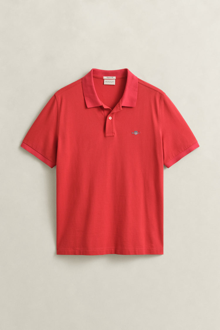Bawełniane polo męskie z krótkim rękawem regular fit