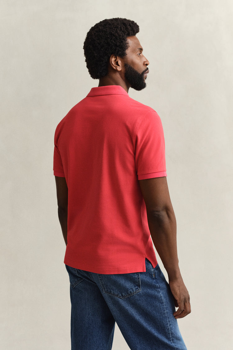 Bawełniane polo męskie z krótkim rękawem regular fit