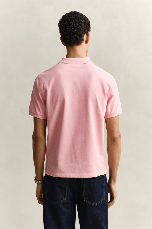 Bawełniana polo męska z krótkim rękawem regular fit