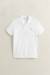 Koszulka polo męska z krótkim rękawem slim fit biała