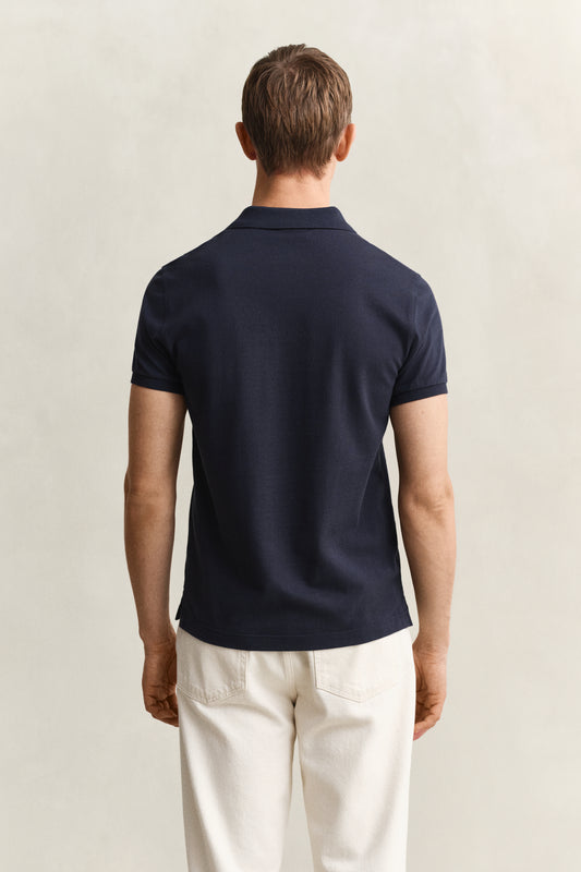 Bawełniana koszulka polo męska z krótkim rękawem slim fit