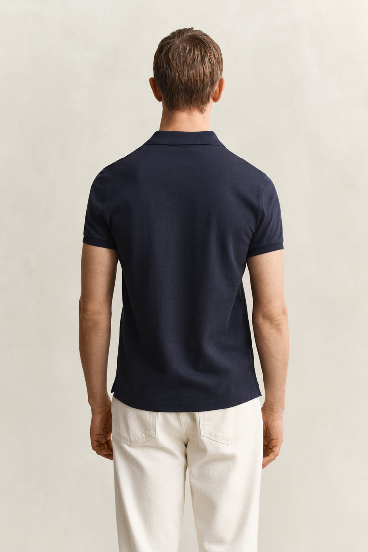 Bawełniana koszulka polo męska z krótkim rękawem slim fit