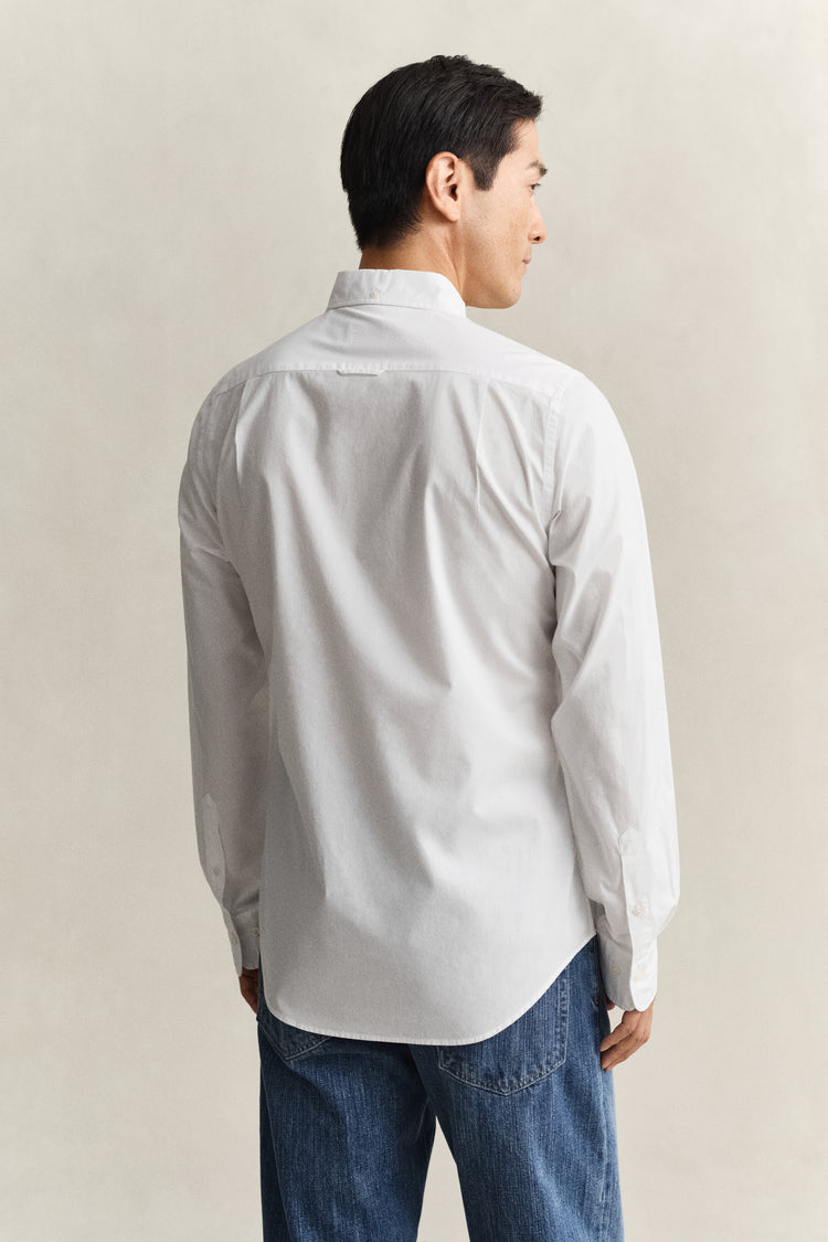 Koszula męska z długim rękawem slim fit biała