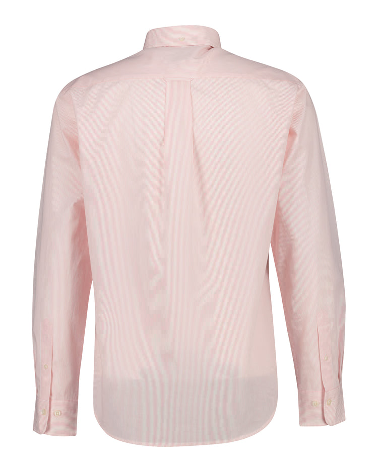 Bawełniana koszula męska w paski z długim rękawem regular fit