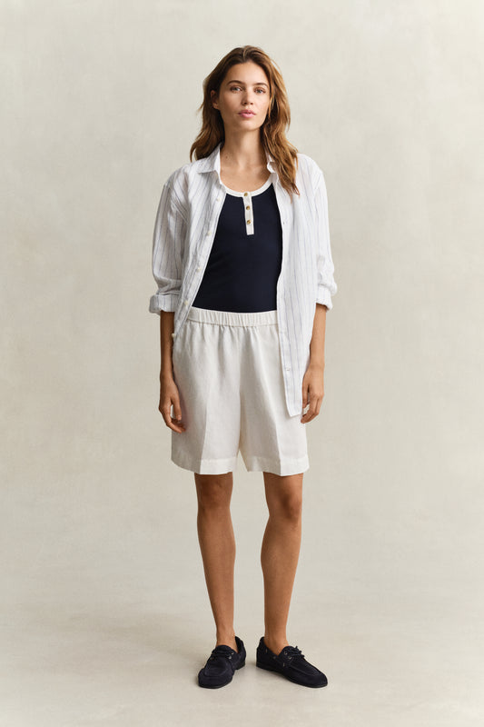 Szorty damskie relaxed fit białe