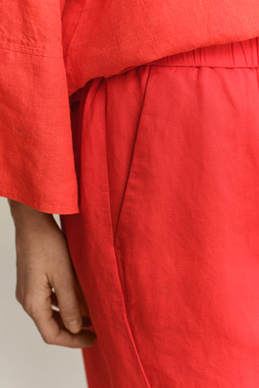 Szorty damskie relaxed fit czerwone