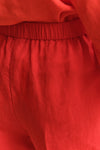 Szorty damskie relaxed fit czerwone